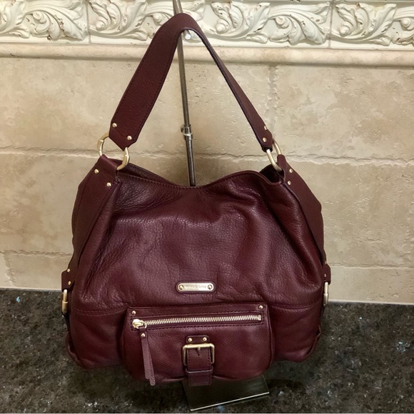 Michael Kors burgundy leather handbag shoulder bag
